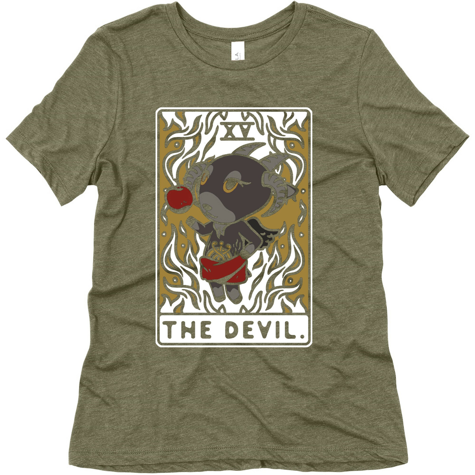 The Devil Tarot Card Animal Crossing Parody Women's Triblend Tee
