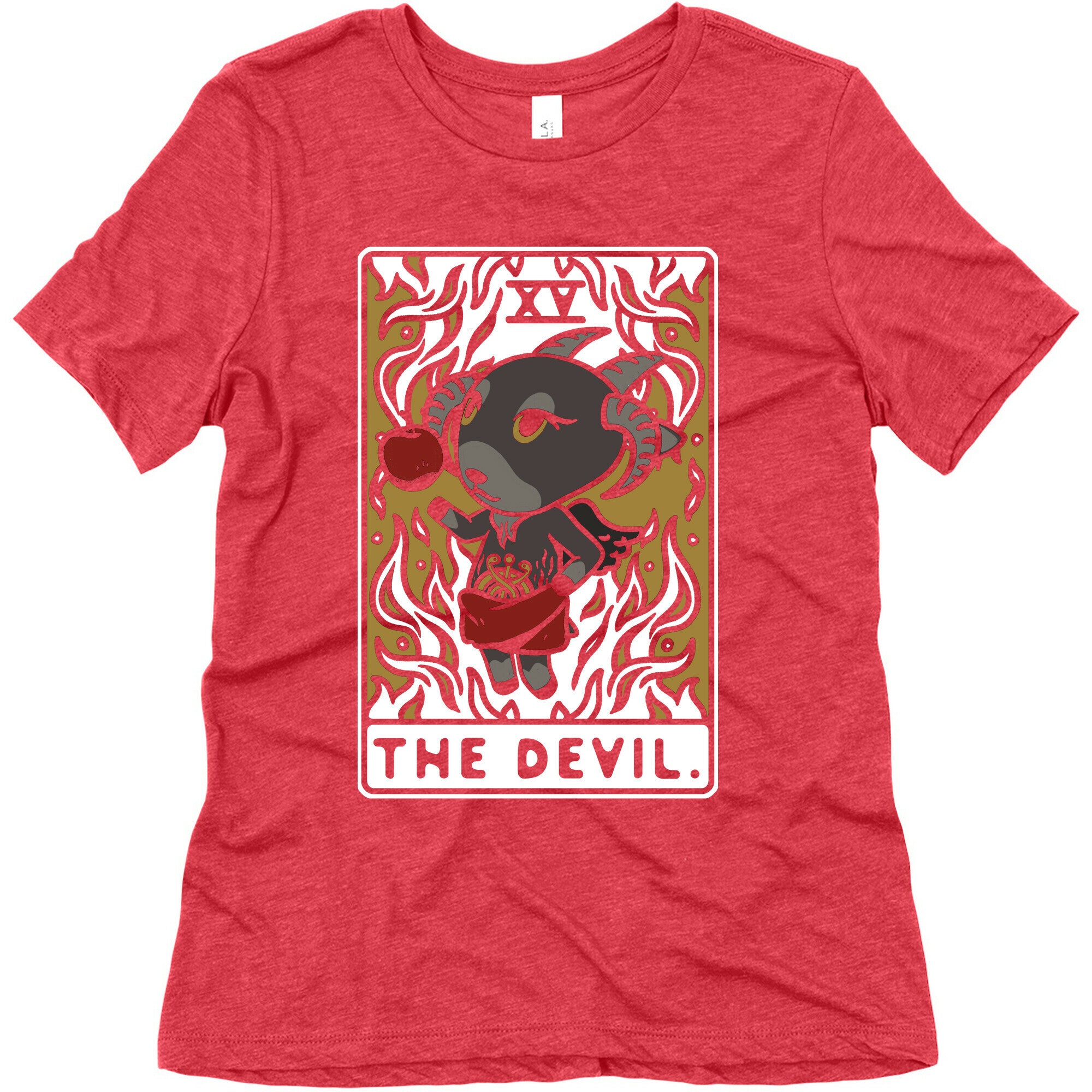 The Devil Tarot Card Animal Crossing Parody Women's Triblend Tee