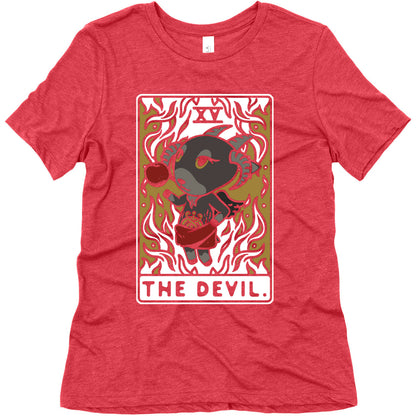 The Devil Tarot Card Animal Crossing Parody Women's Triblend Tee