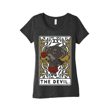 The Devil Tarot Card Animal Crossing Parody Women's Triblend Tee