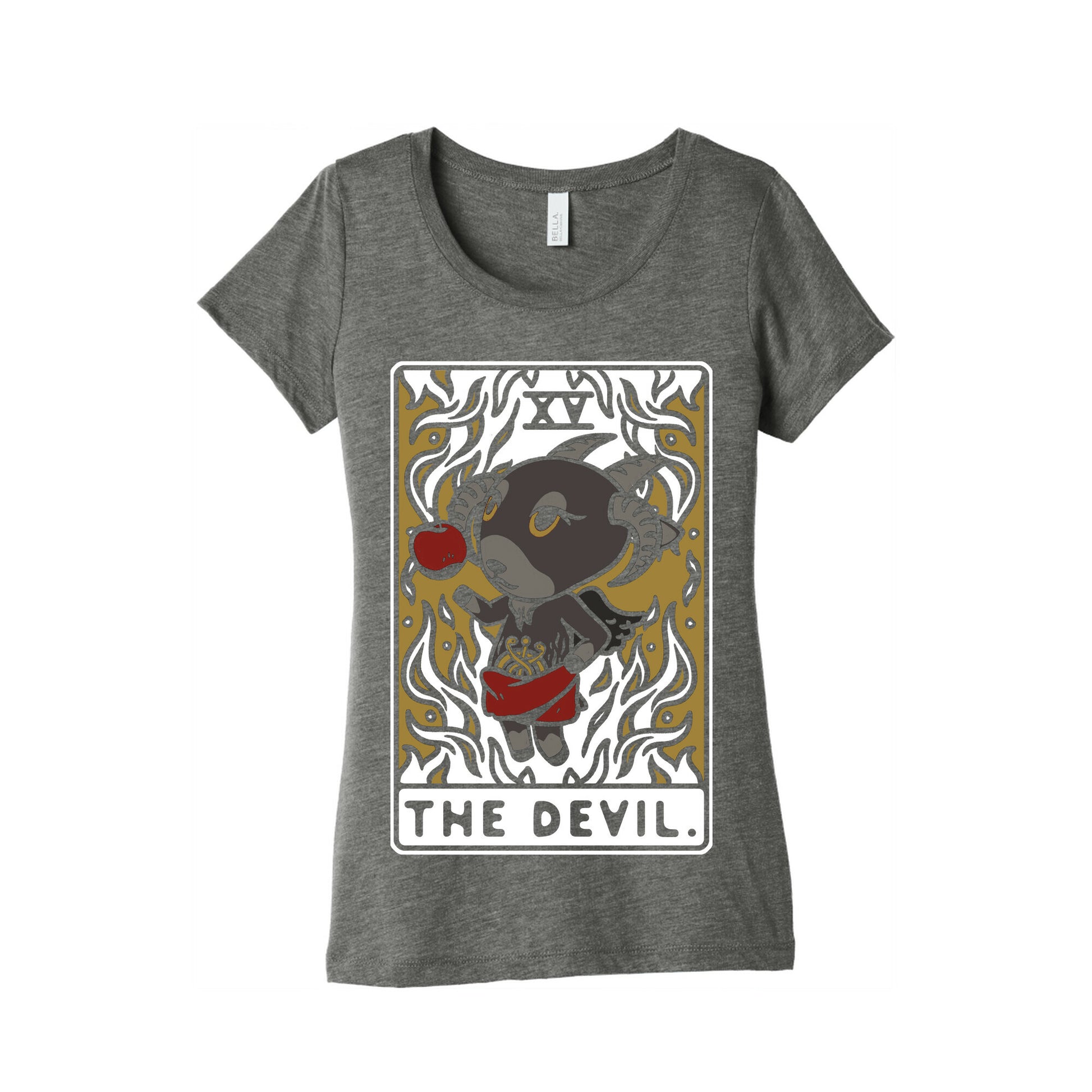 The Devil Tarot Card Animal Crossing Parody Women's Triblend Tee