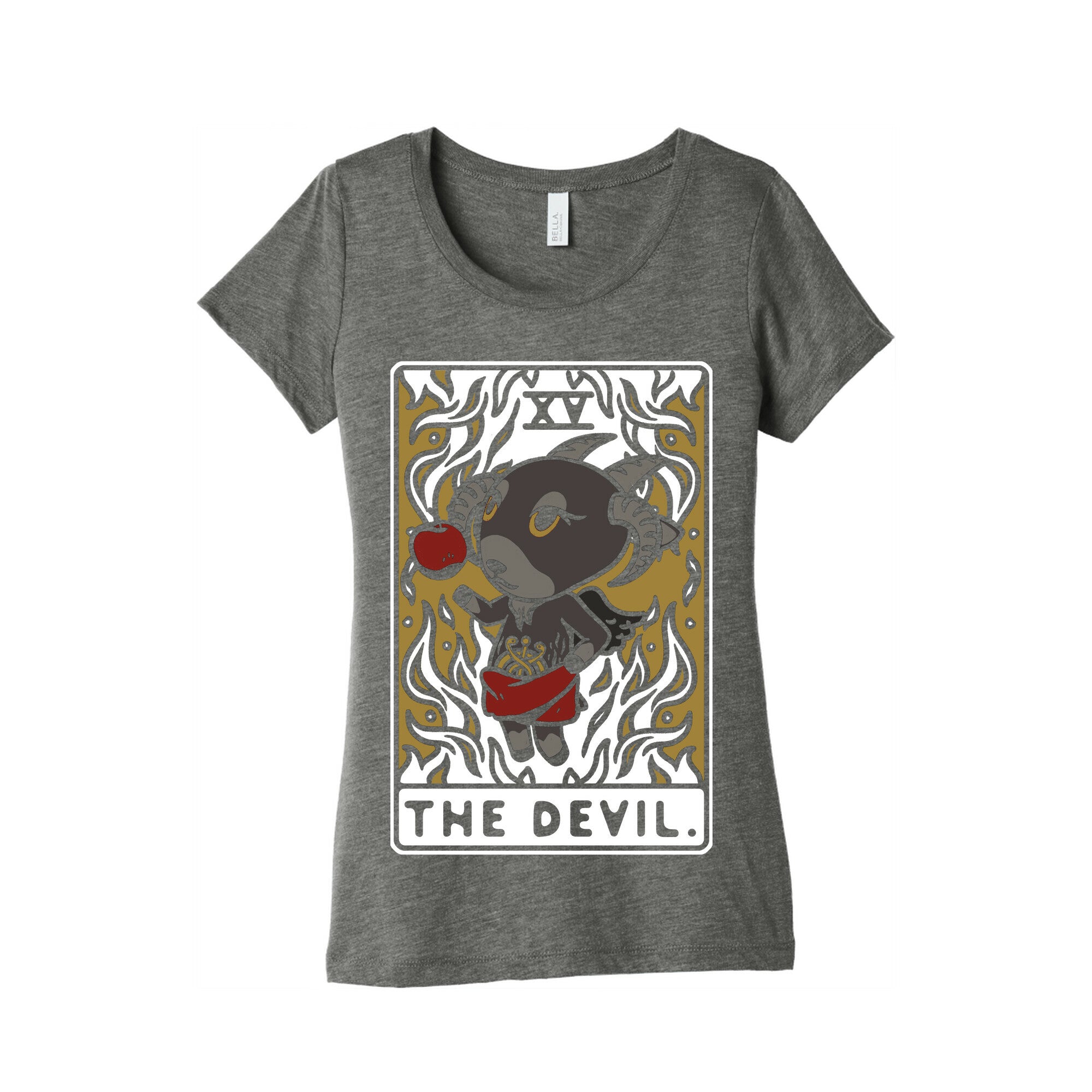 The Devil Tarot Card Animal Crossing Parody Women's Triblend Tee