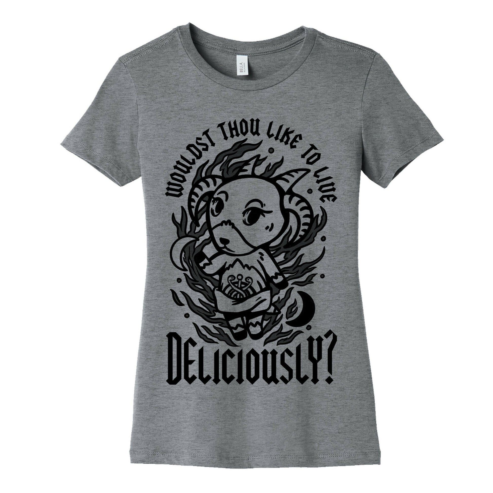 Wouldst Thou Like to Live Deliciously Animal Crossing Parody Women's Cotton Tee