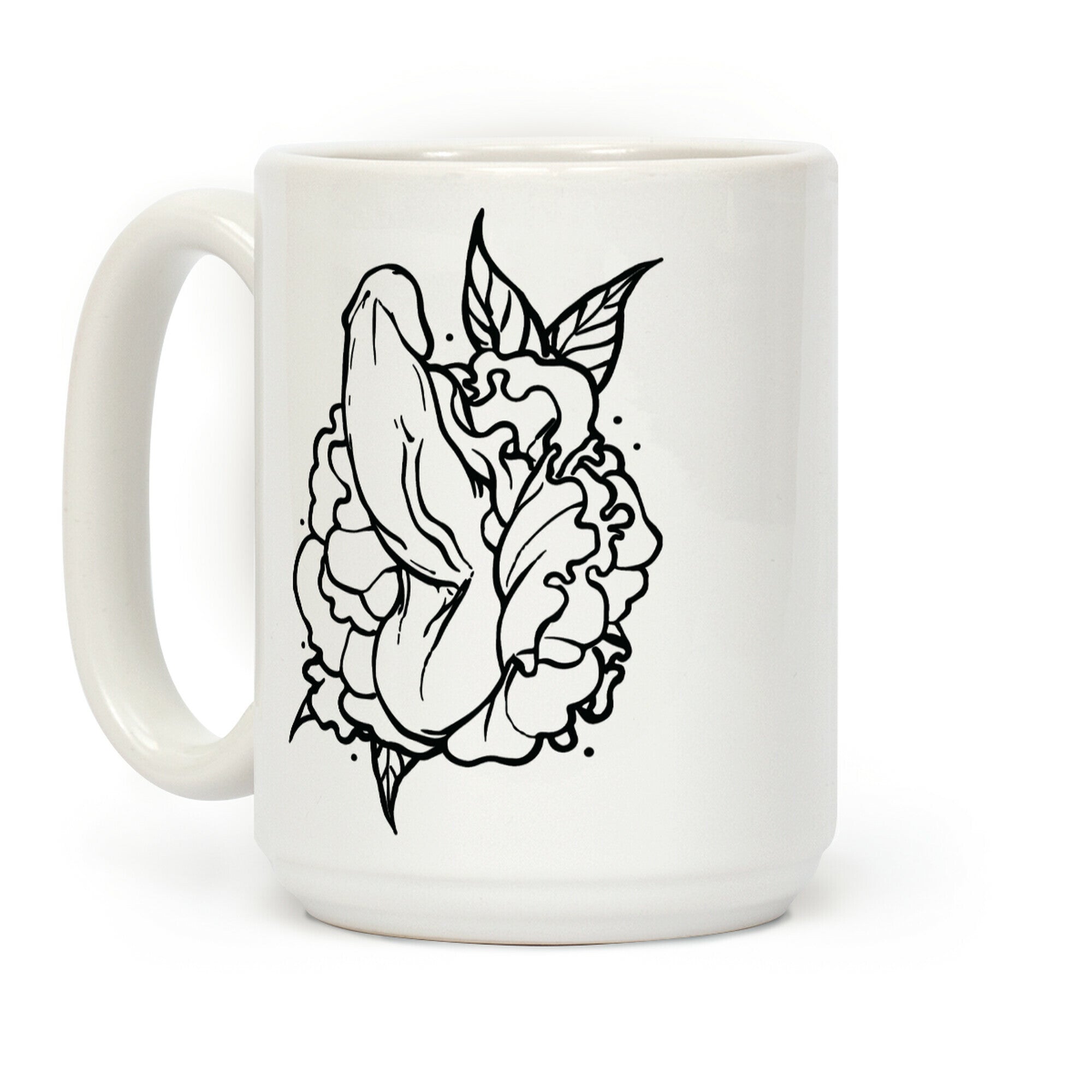 Floral Penis Coffee Mug