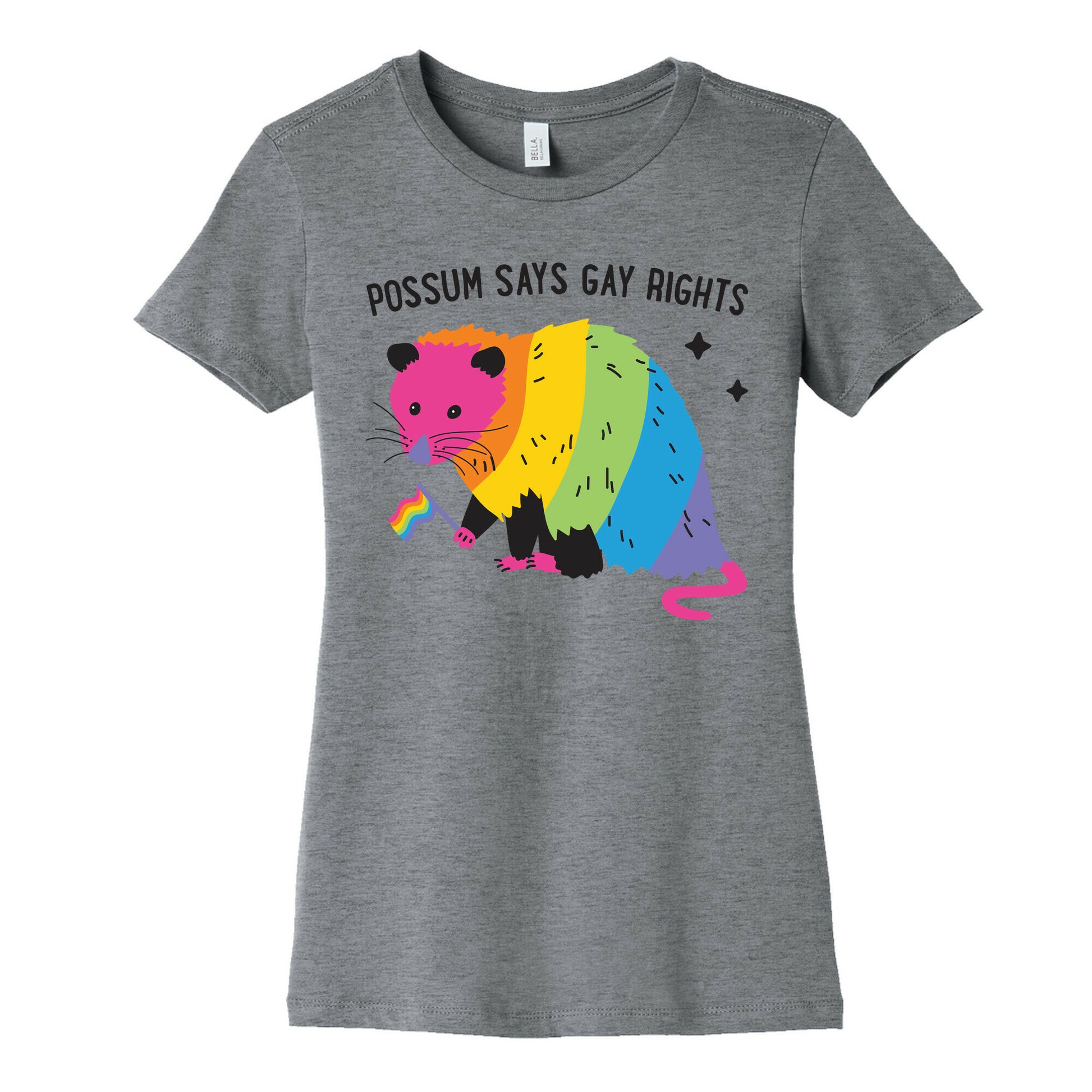 Possum Says Gay Rights Women's Cotton Tee