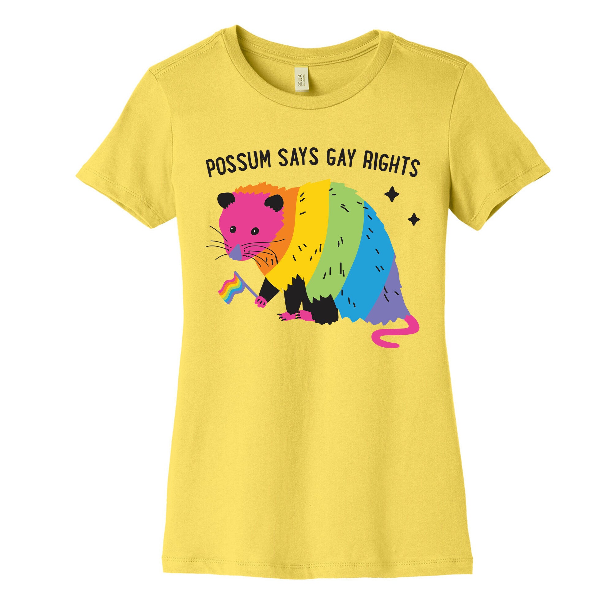 Possum Says Gay Rights Women's Cotton Tee