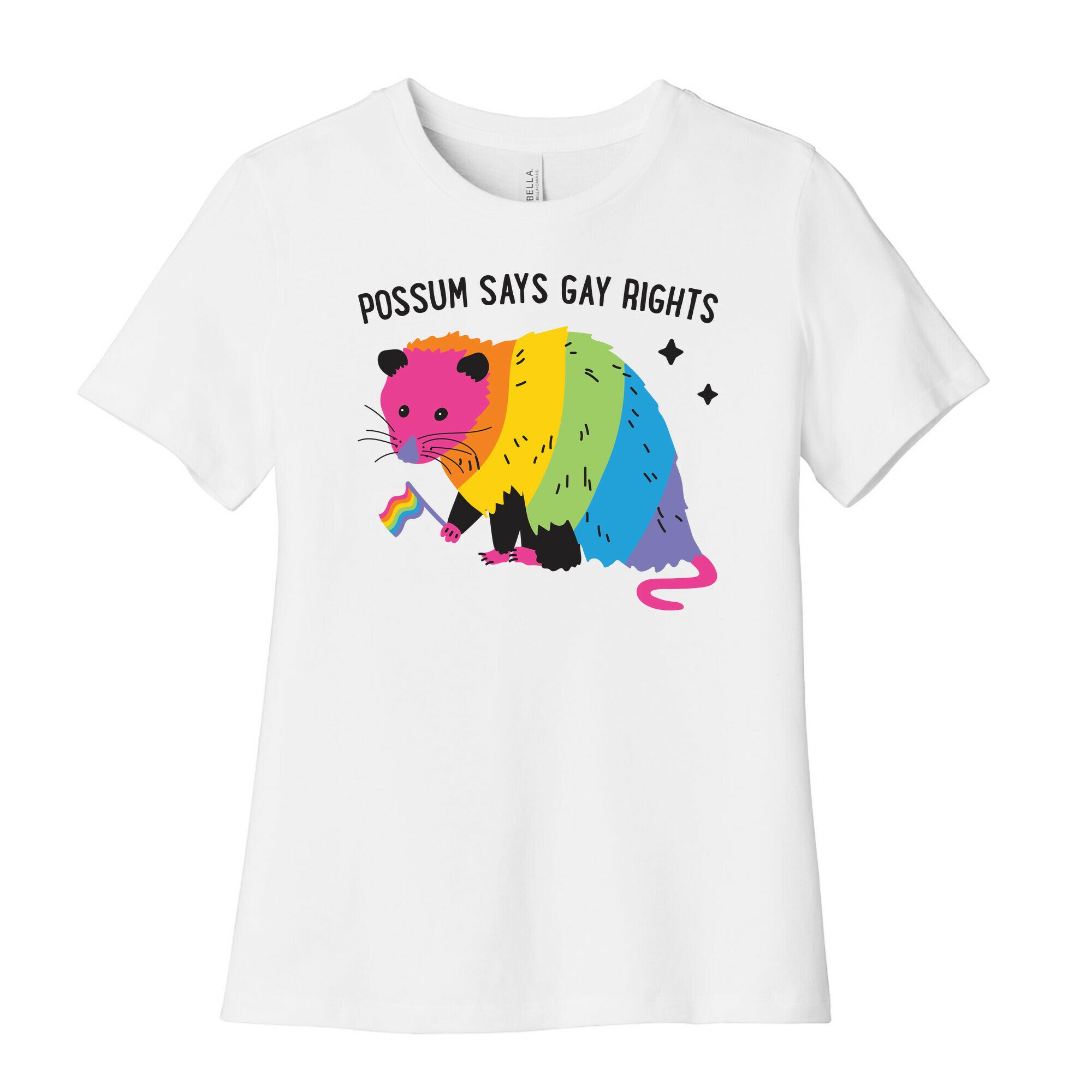 Possum Says Gay Rights Women's Cotton Tee