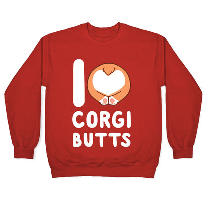 I Heart Corgi Butts Crewneck Sweatshirt