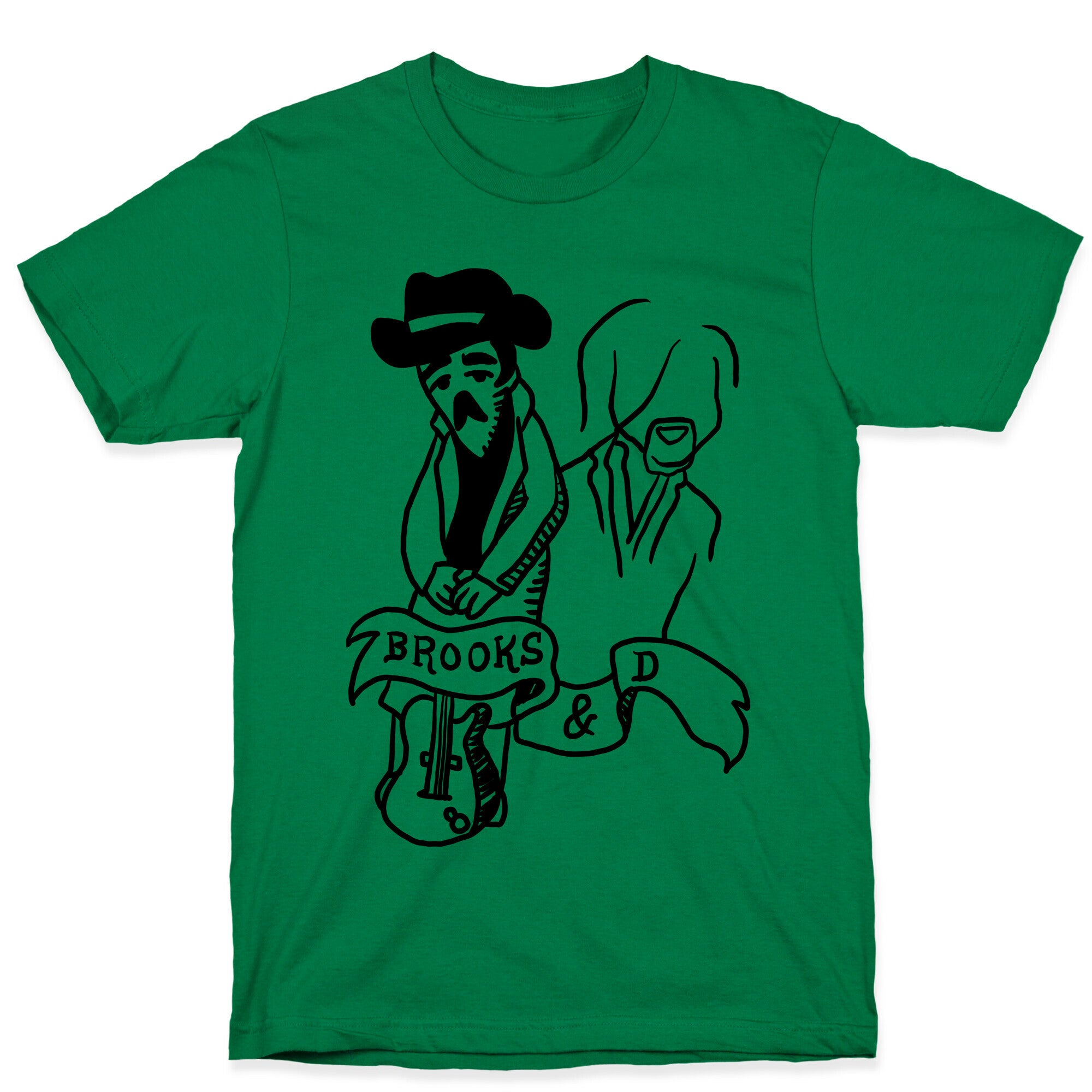 Half Finished Brooks and Dun Tattoo Parody T-Shirt