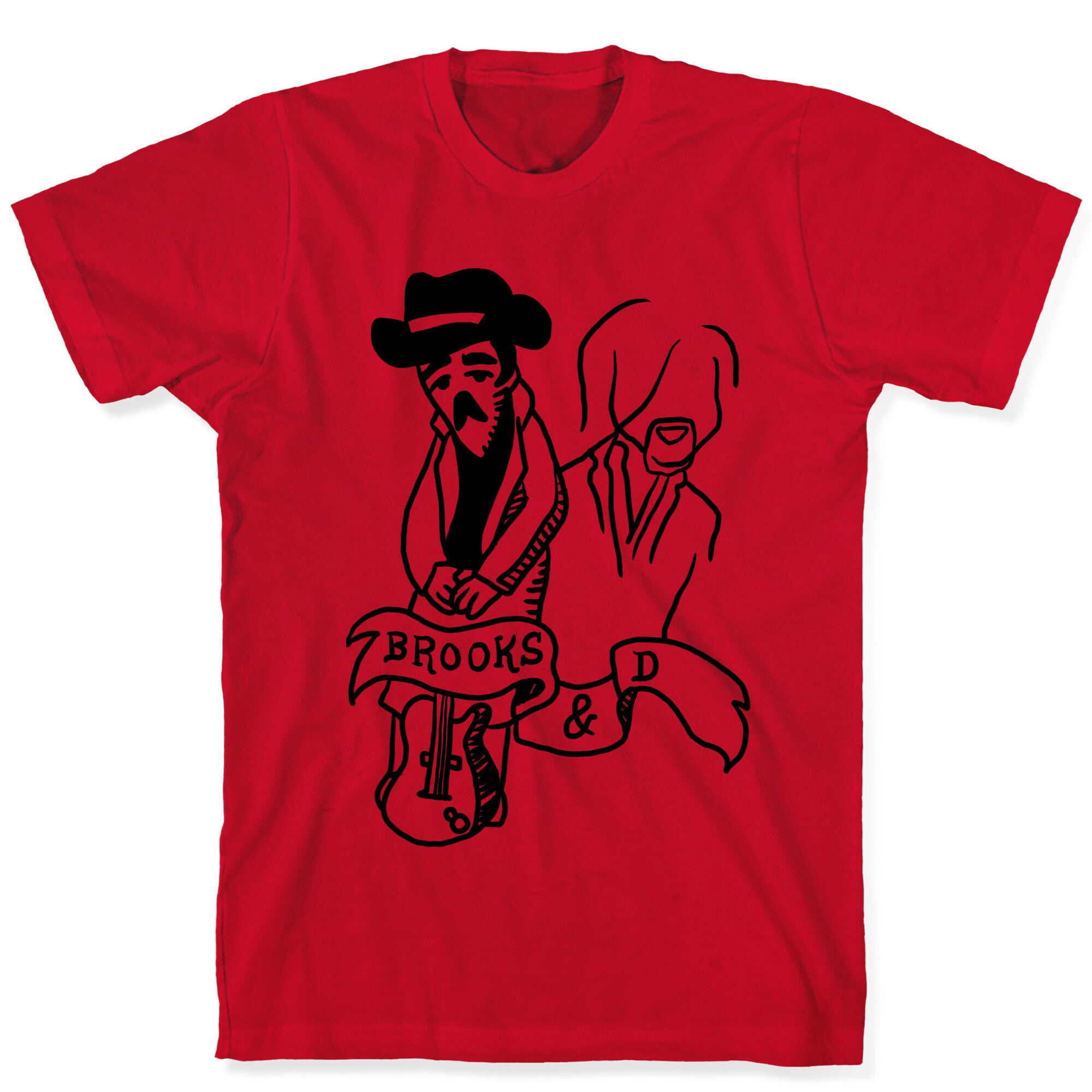 Half Finished Brooks and Dun Tattoo Parody T-Shirt