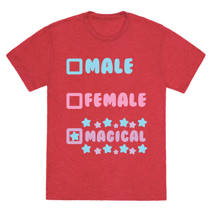 Magical Gender Checklist Unisex Triblend Tee