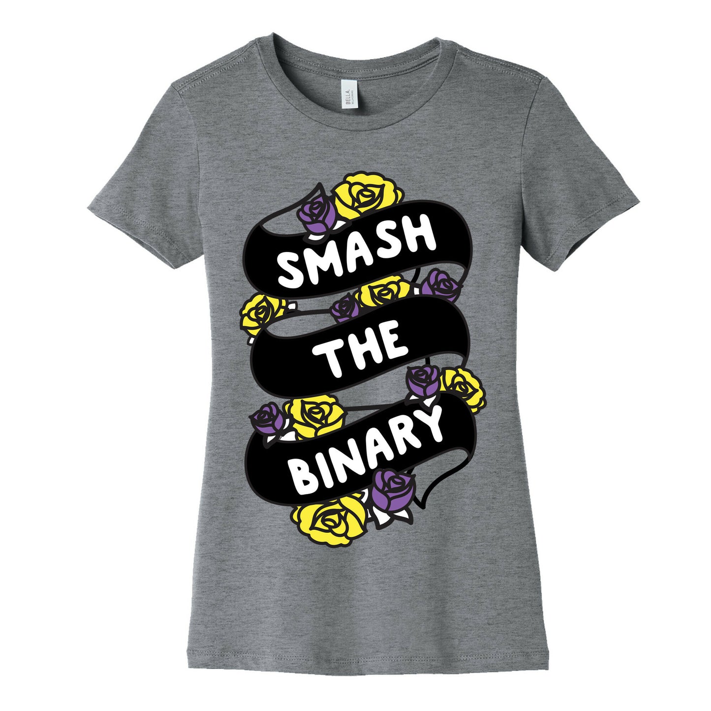 Smash The Binary Ribbon Women's Cotton Tee