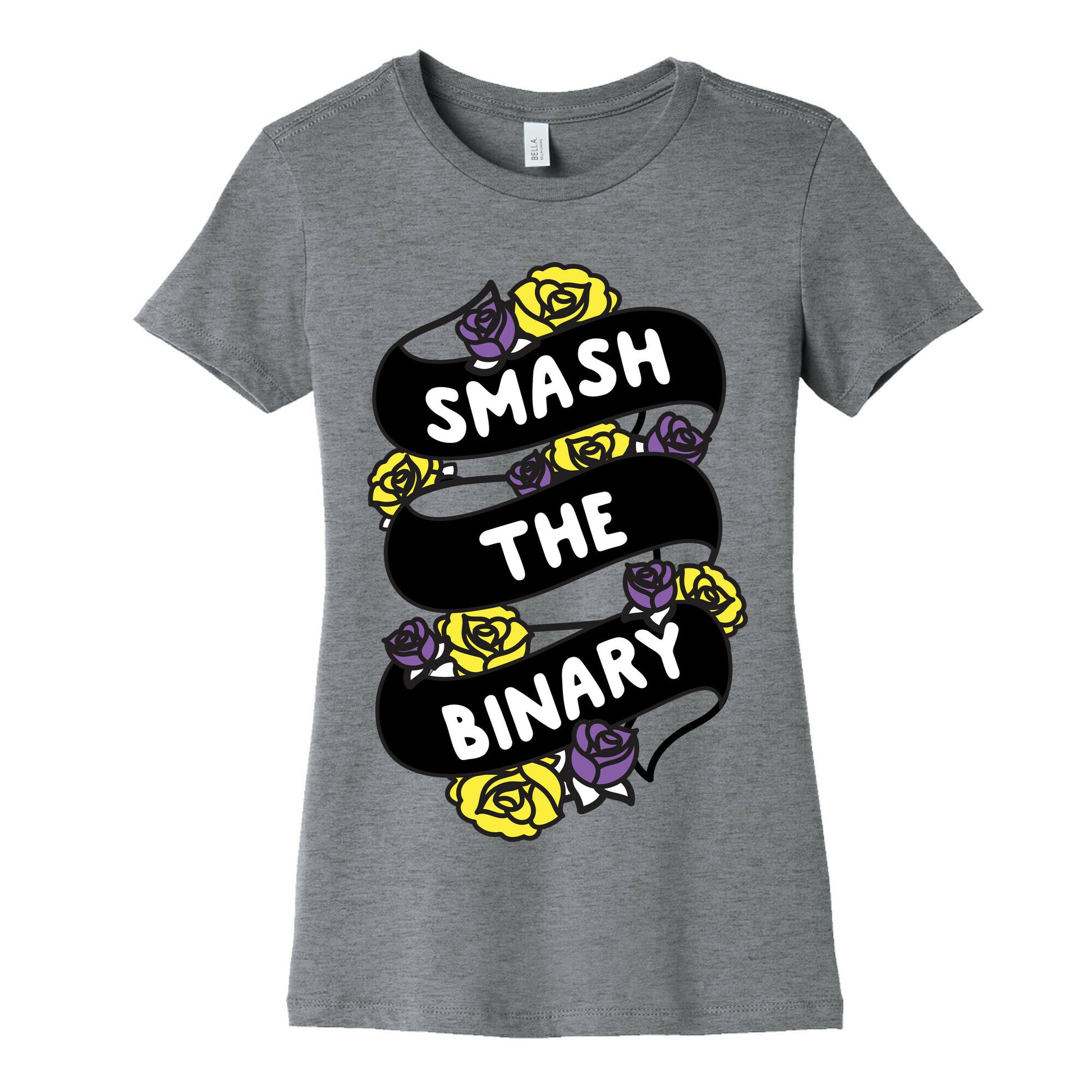 Smash The Binary Ribbon Women's Cotton Tee
