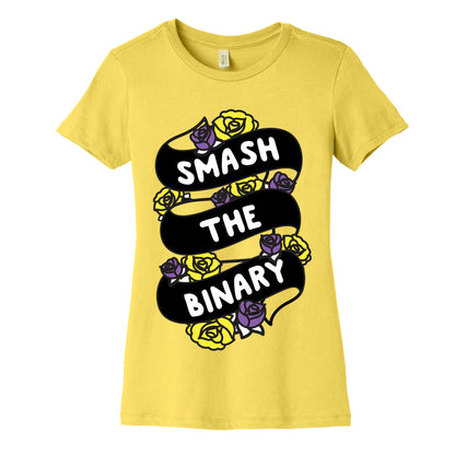 Smash The Binary Ribbon Women's Cotton Tee