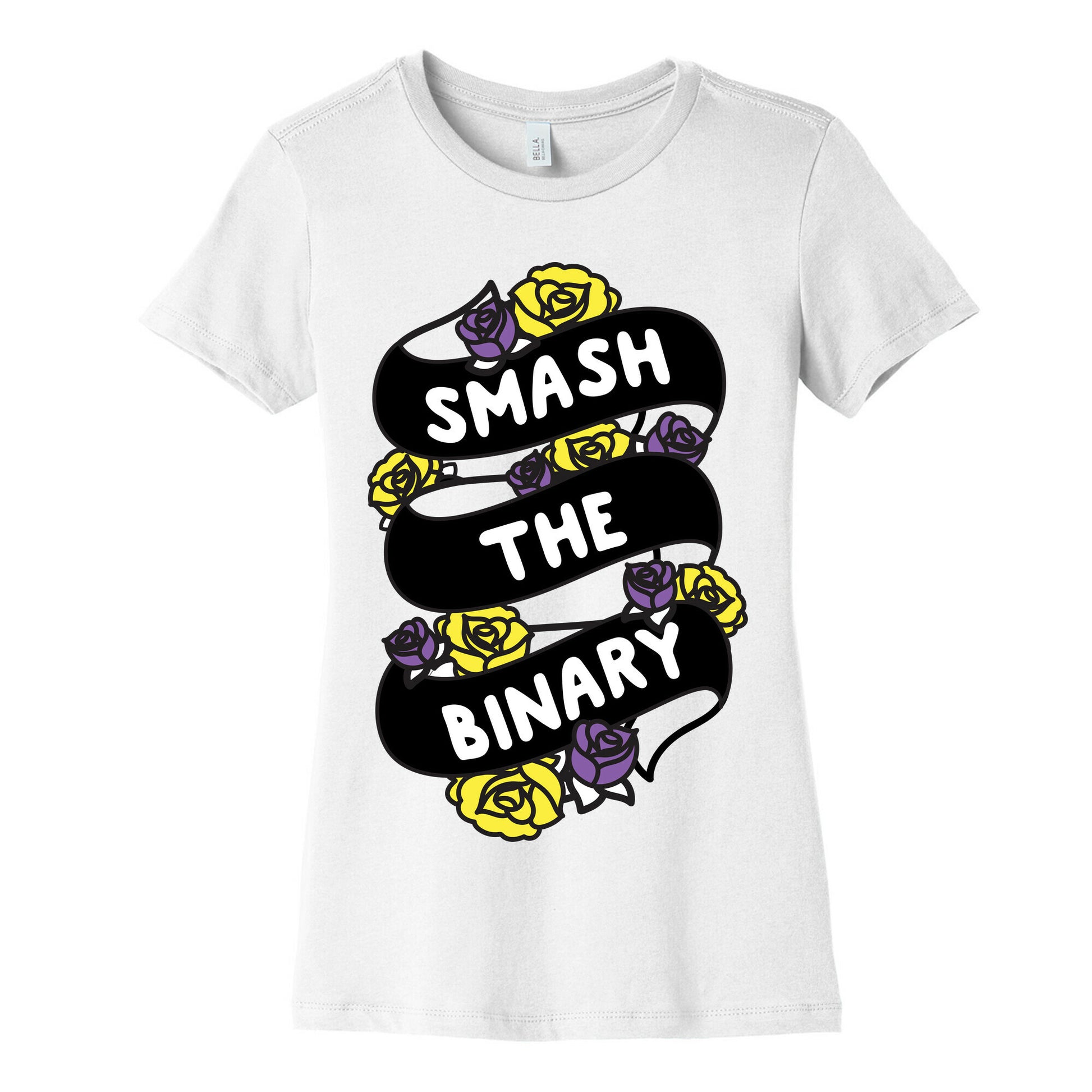Smash The Binary Ribbon Women's Cotton Tee