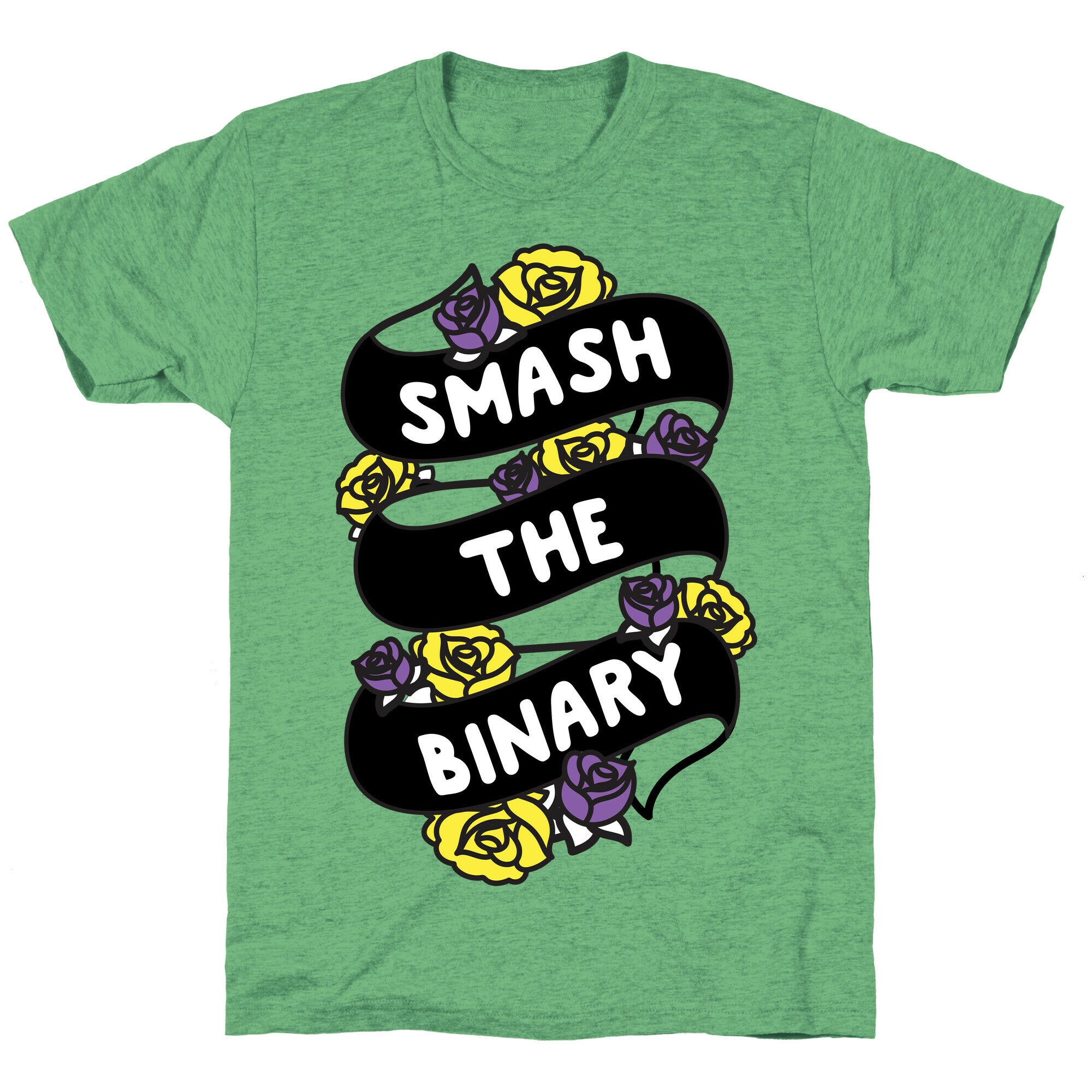 Smash The Binary Ribbon Unisex Triblend Tee