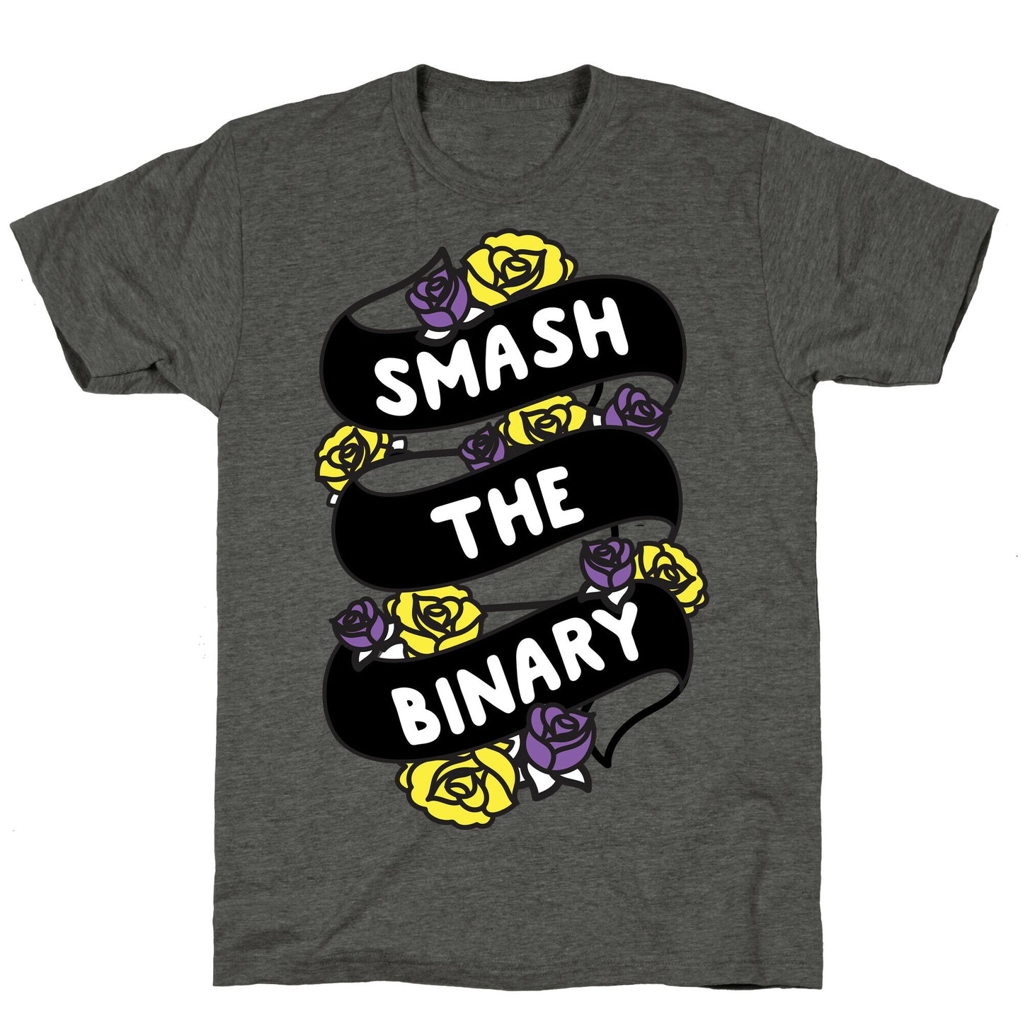 Smash The Binary Ribbon Unisex Triblend Tee