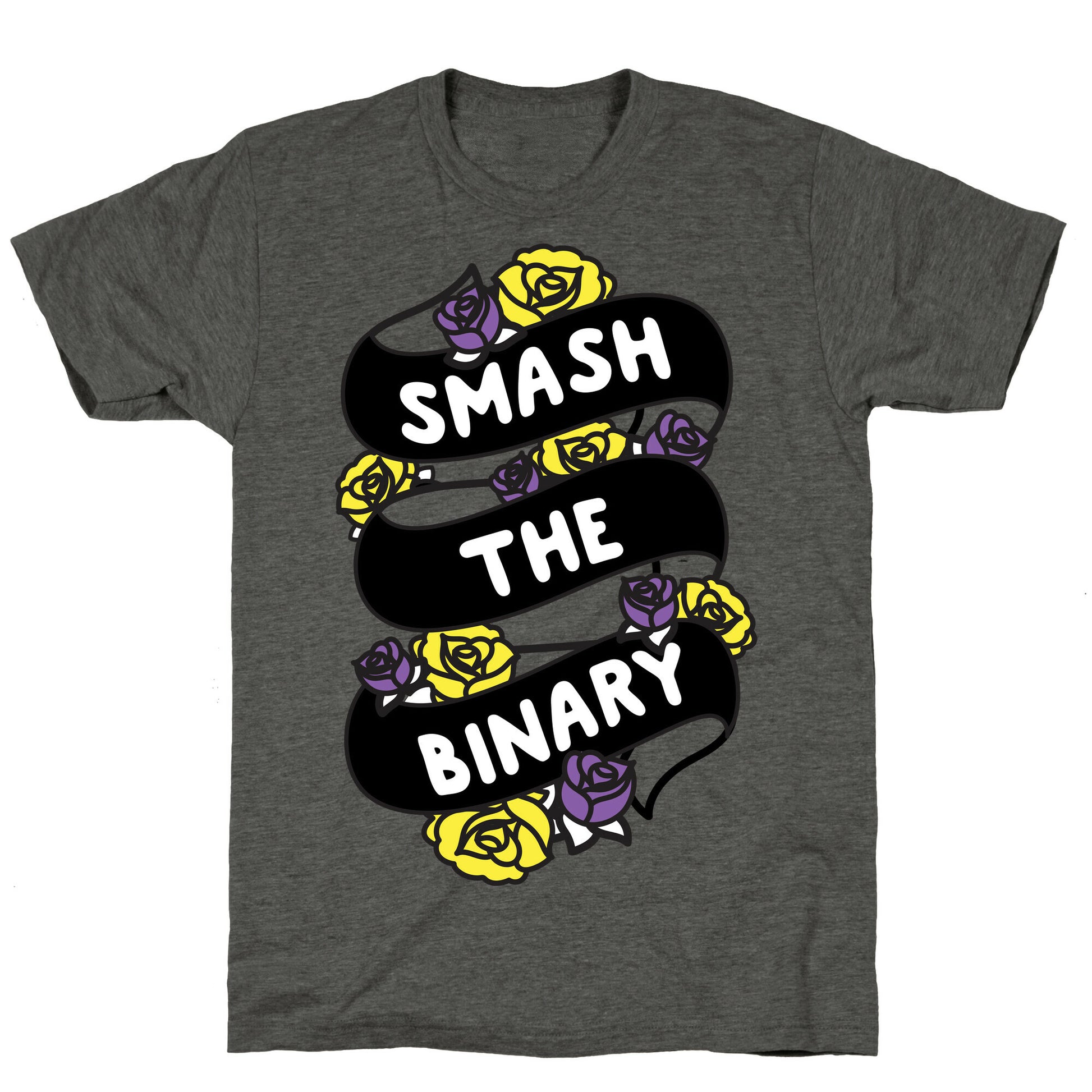 Smash The Binary Ribbon Unisex Triblend Tee