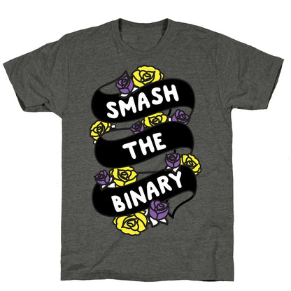 Smash The Binary Ribbon Unisex Triblend Tee