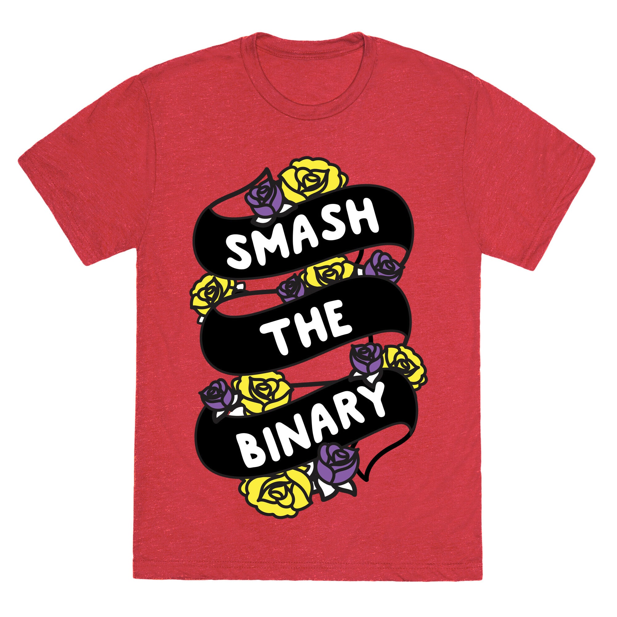 Smash The Binary Ribbon Unisex Triblend Tee