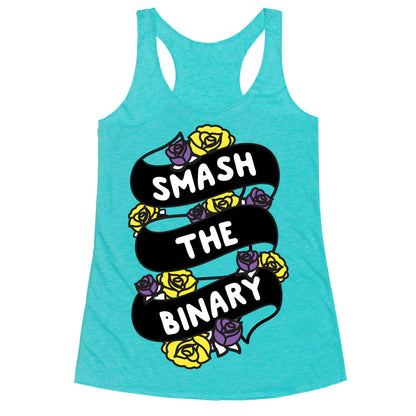Smash The Binary Ribbon Racerback Tank