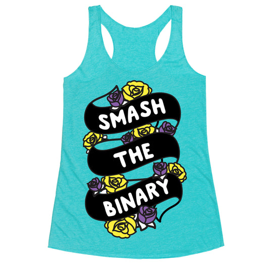 Smash The Binary Ribbon Racerback Tank