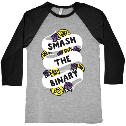 Smash The Binary Ribbon Baseball Tee