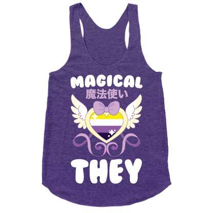 Magical They - Non-binary Pride Racerback Tank