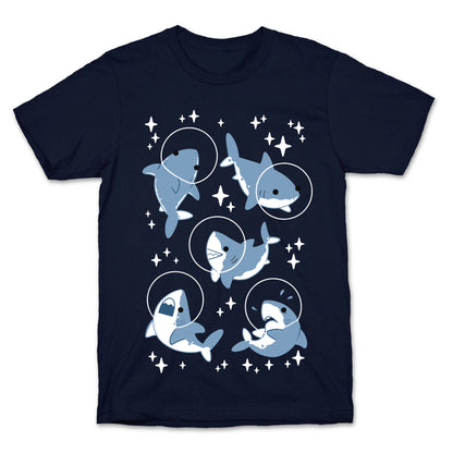 Space Shark Pattern T-Shirt