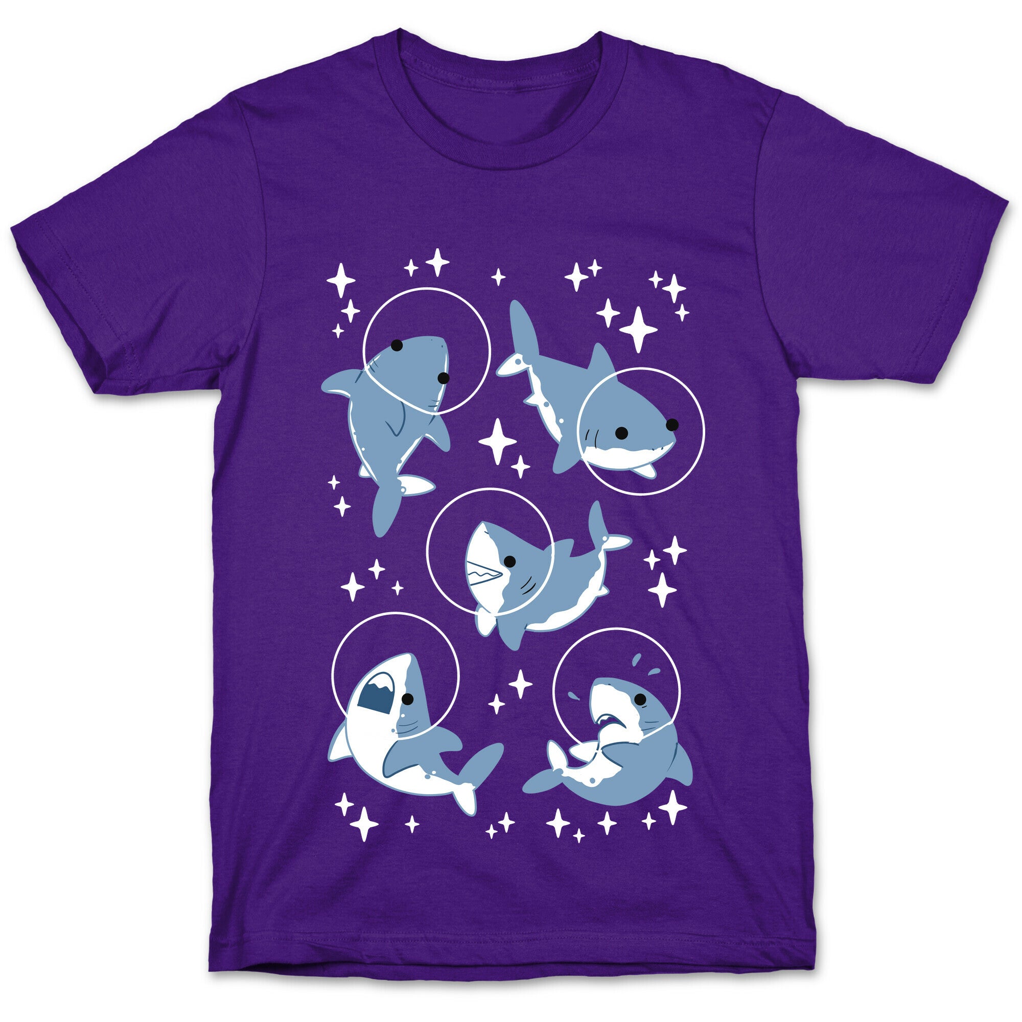 Space Shark Pattern T-Shirt