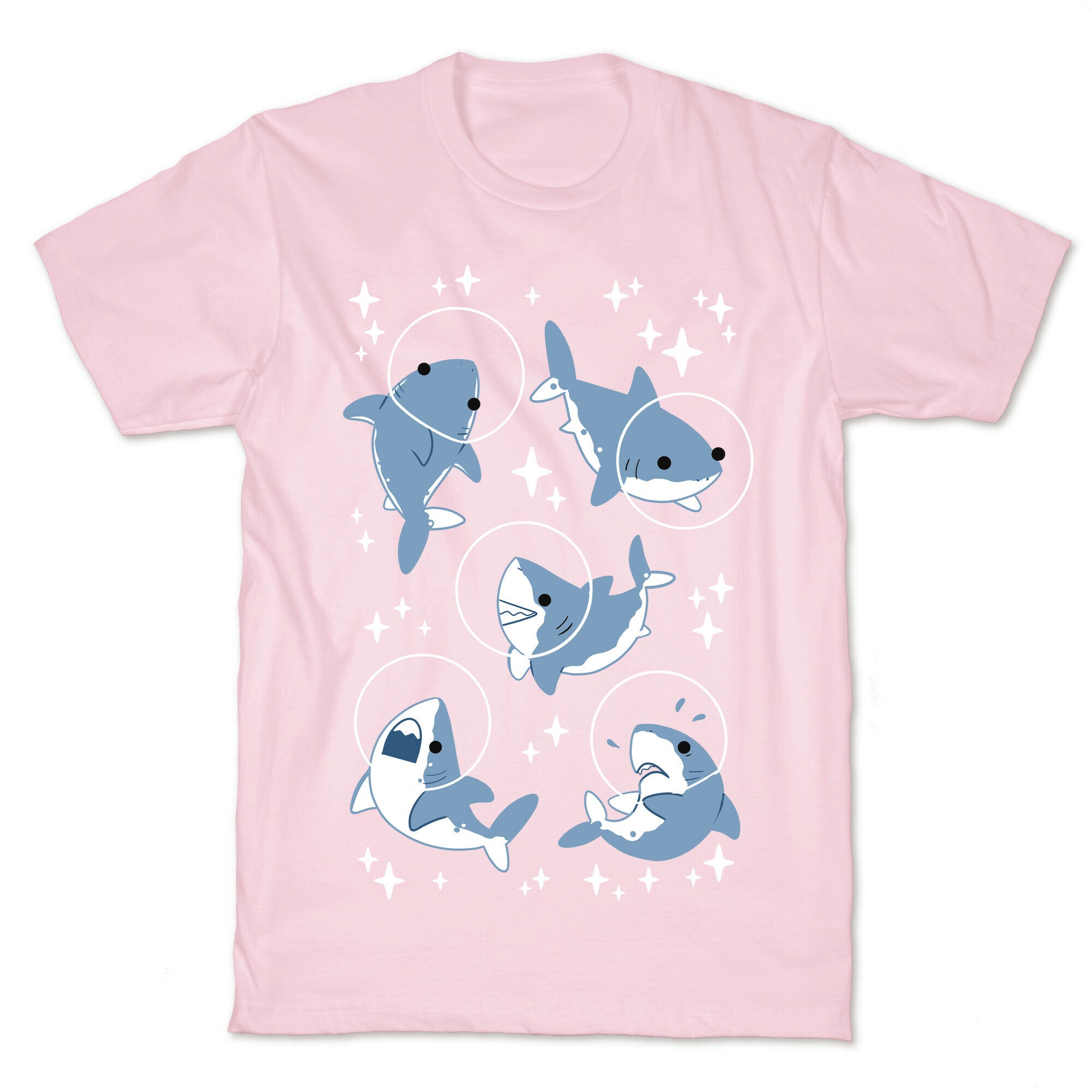 Space Shark Pattern T-Shirt