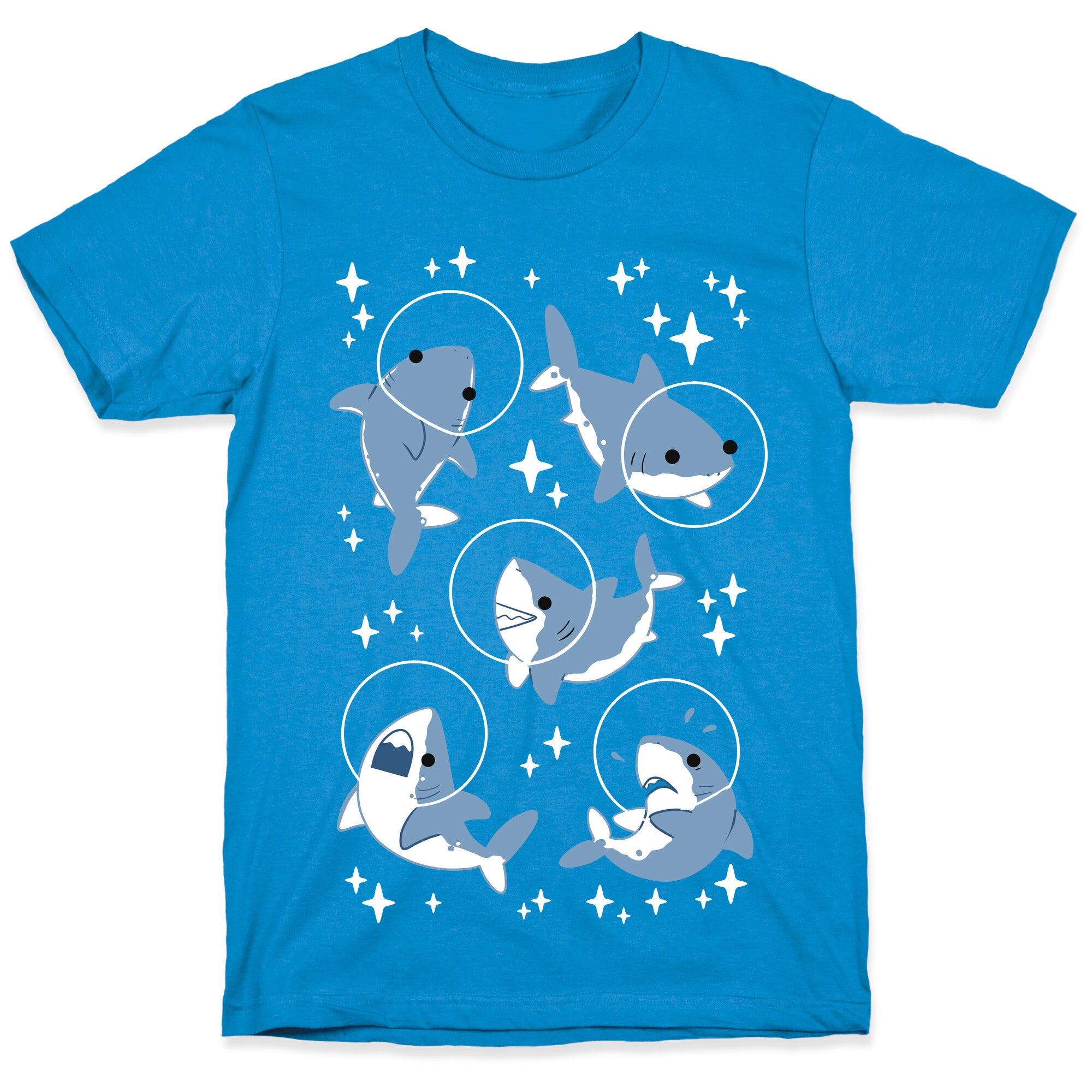 Space Shark Pattern T-Shirt