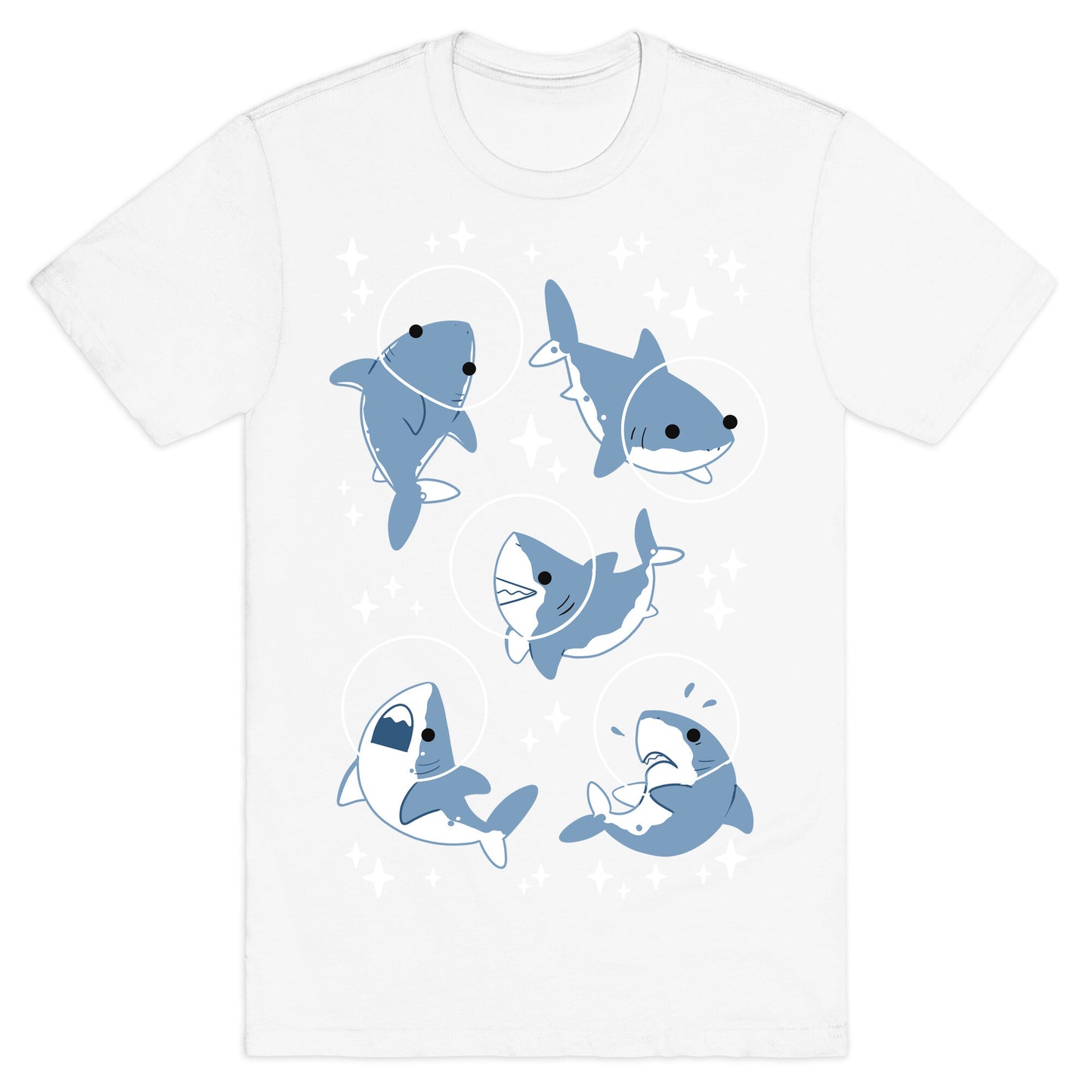 Space Shark Pattern T-Shirt
