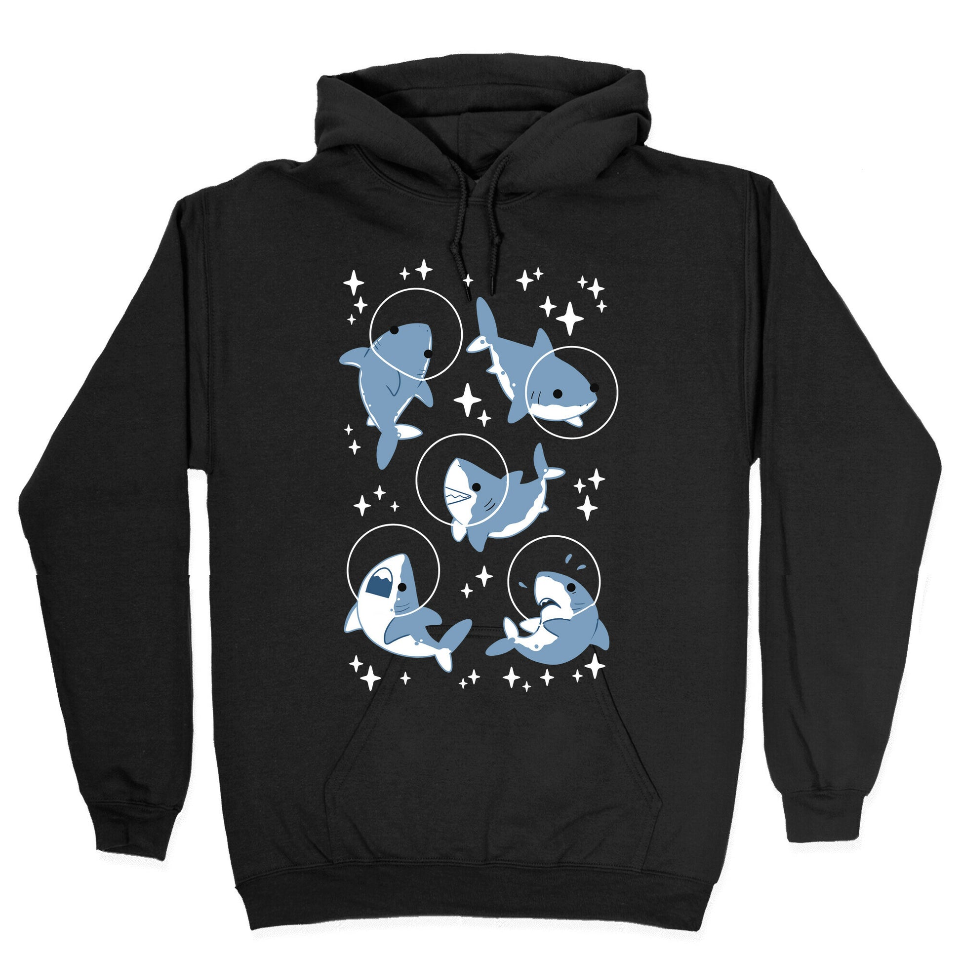 Space Shark Pattern Hoodie