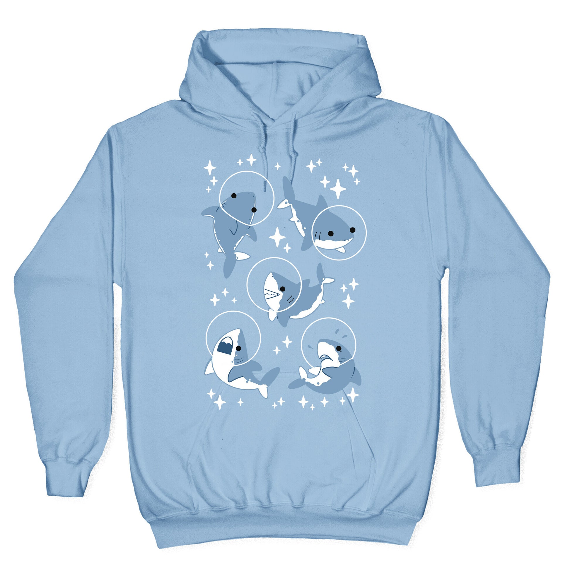Space Shark Pattern Hoodie