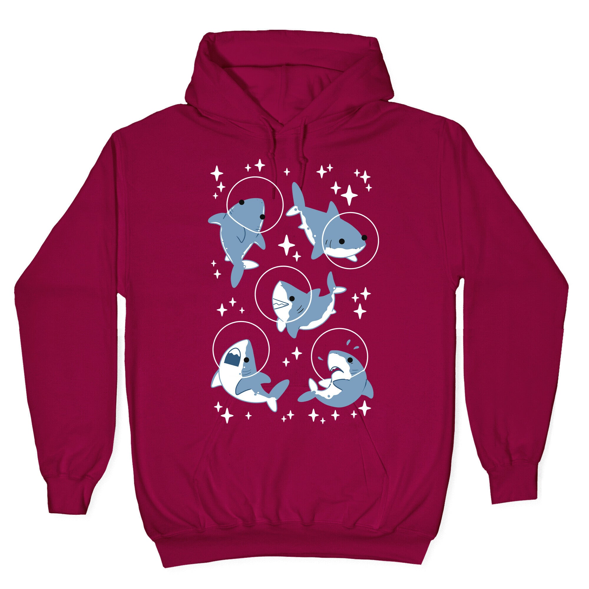 Space Shark Pattern Hoodie