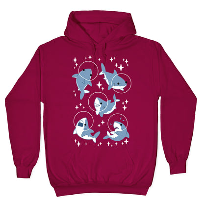 Space Shark Pattern Hoodie