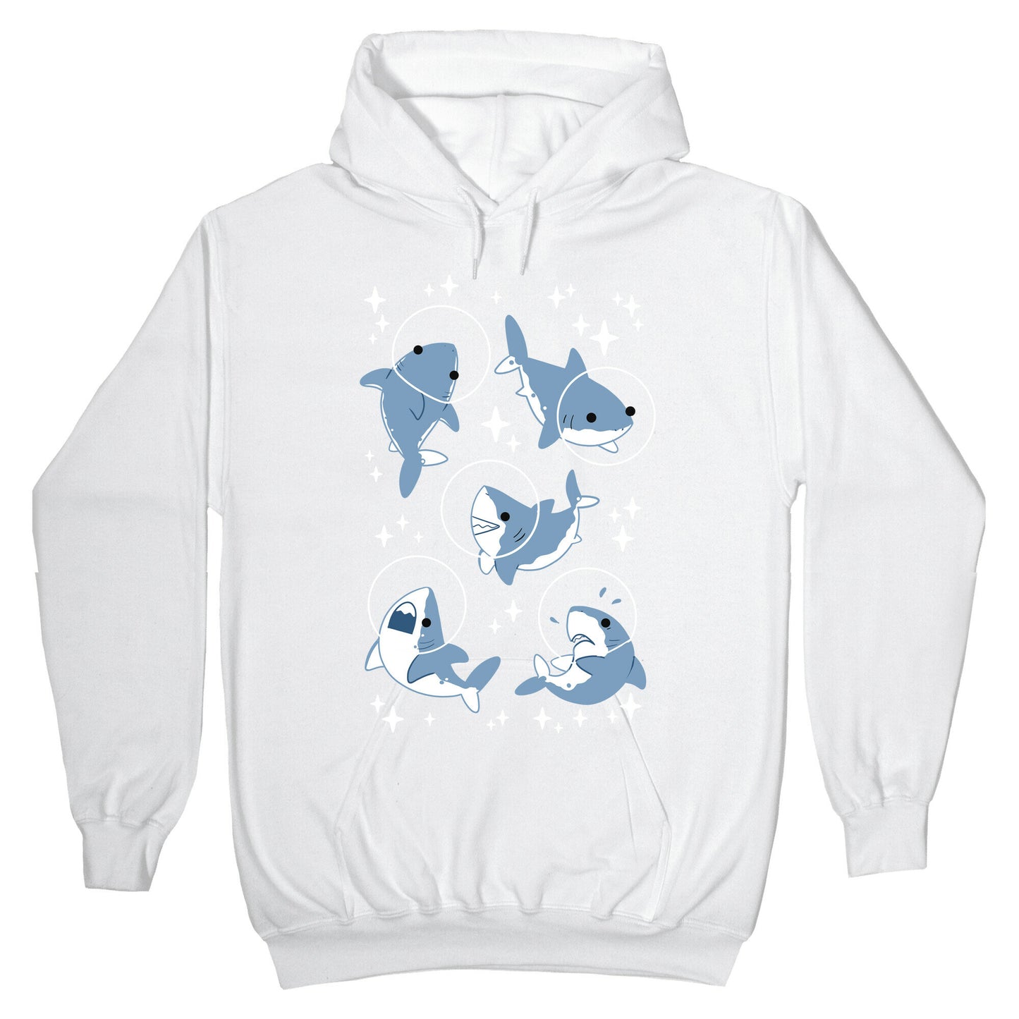 Space Shark Pattern Hoodie
