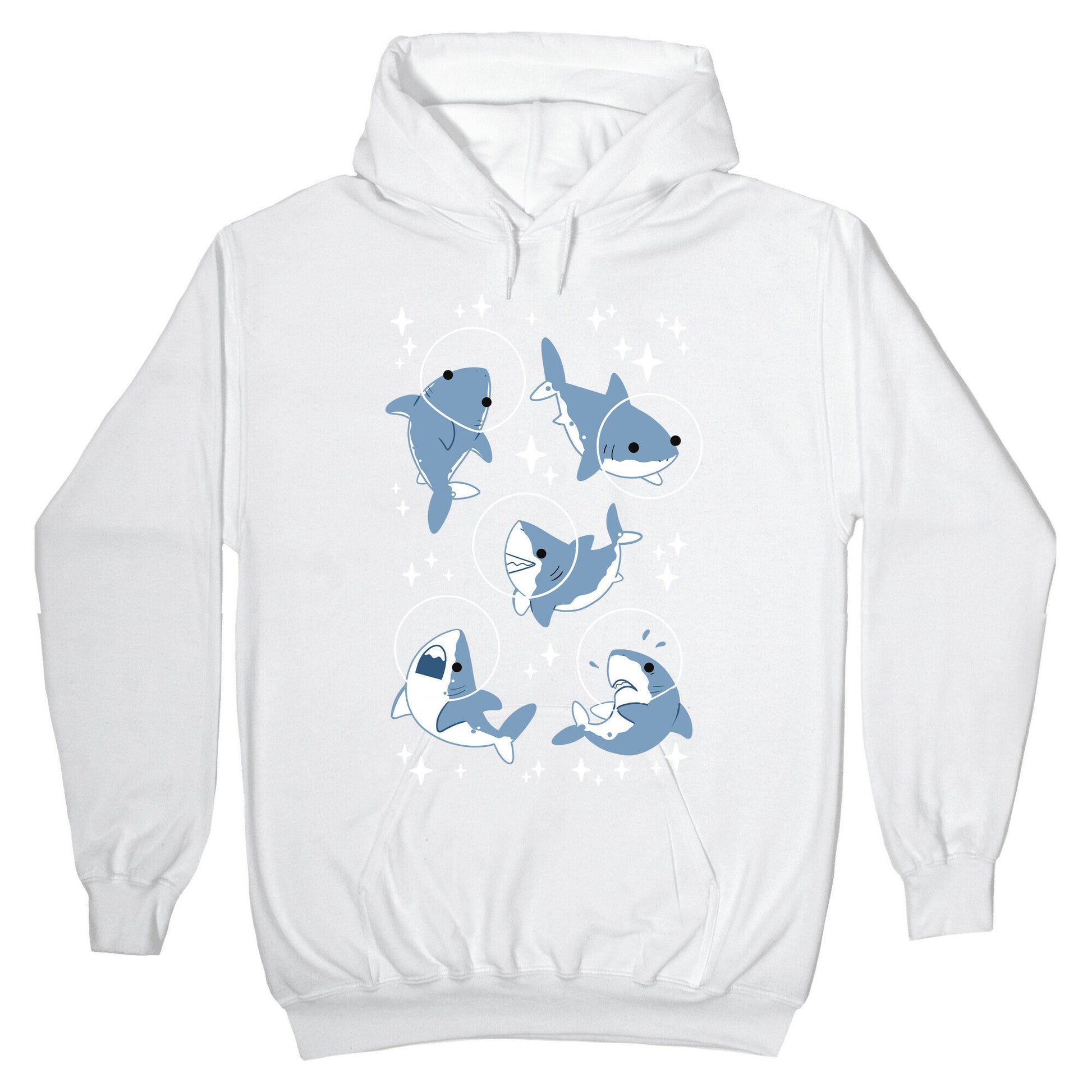 Space Shark Pattern Hoodie
