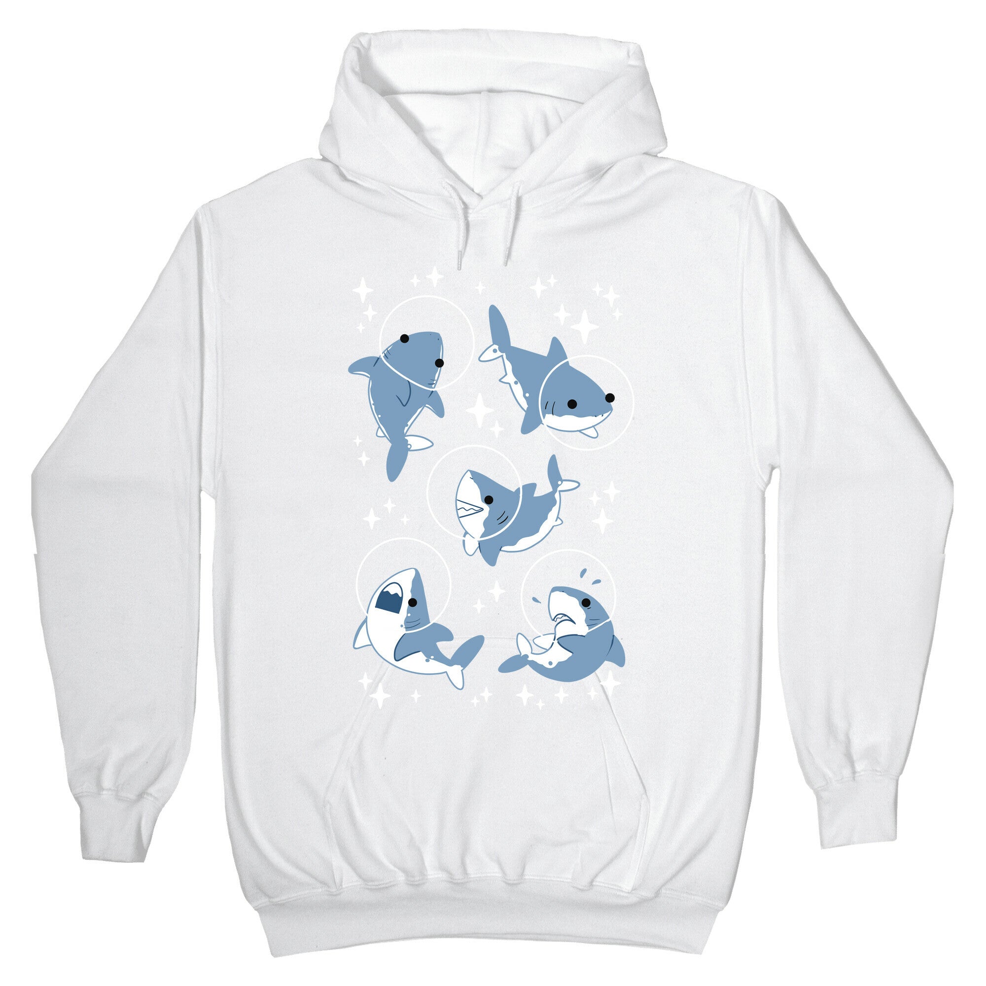 Space Shark Pattern Hoodie