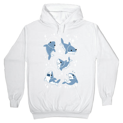Space Shark Pattern Hoodie