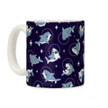 Space Shark Pattern Coffee Mug