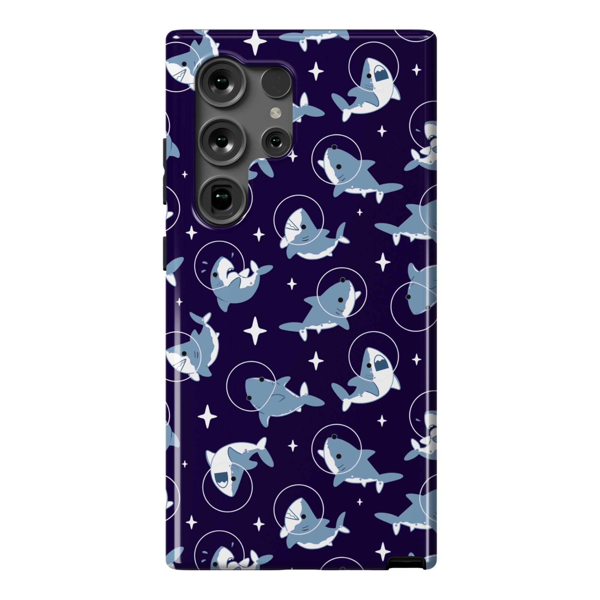Space Shark Pattern Phone Case