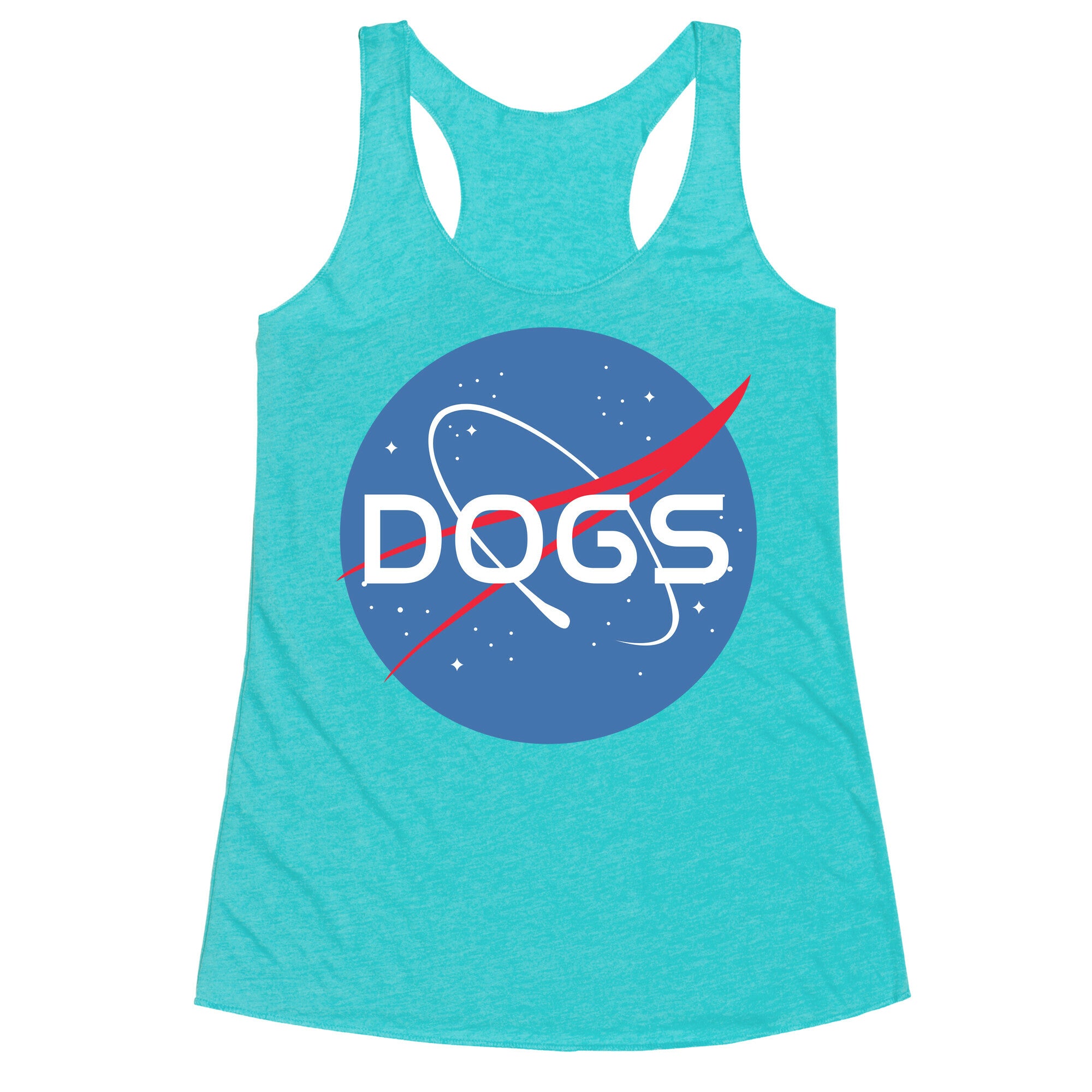 Dogs Nasa Parody Racerback Tank