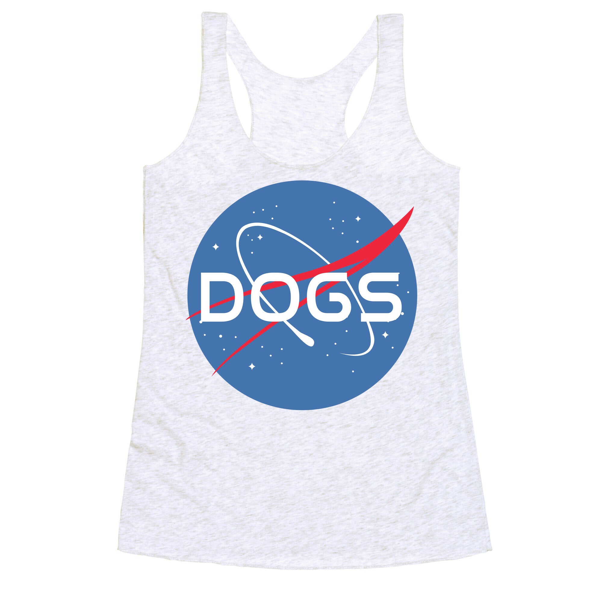 Dogs Nasa Parody Racerback Tank