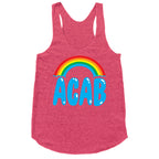 ACAB White Print Racerback Tank