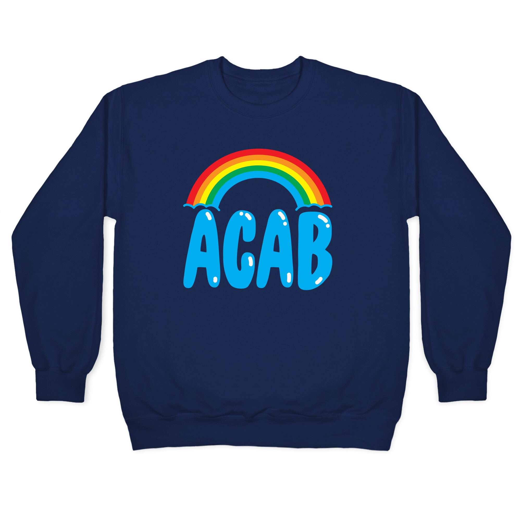 ACAB White Print Crewneck Sweatshirt