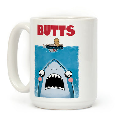 BUTTS Jaws Parody Coffee Mug