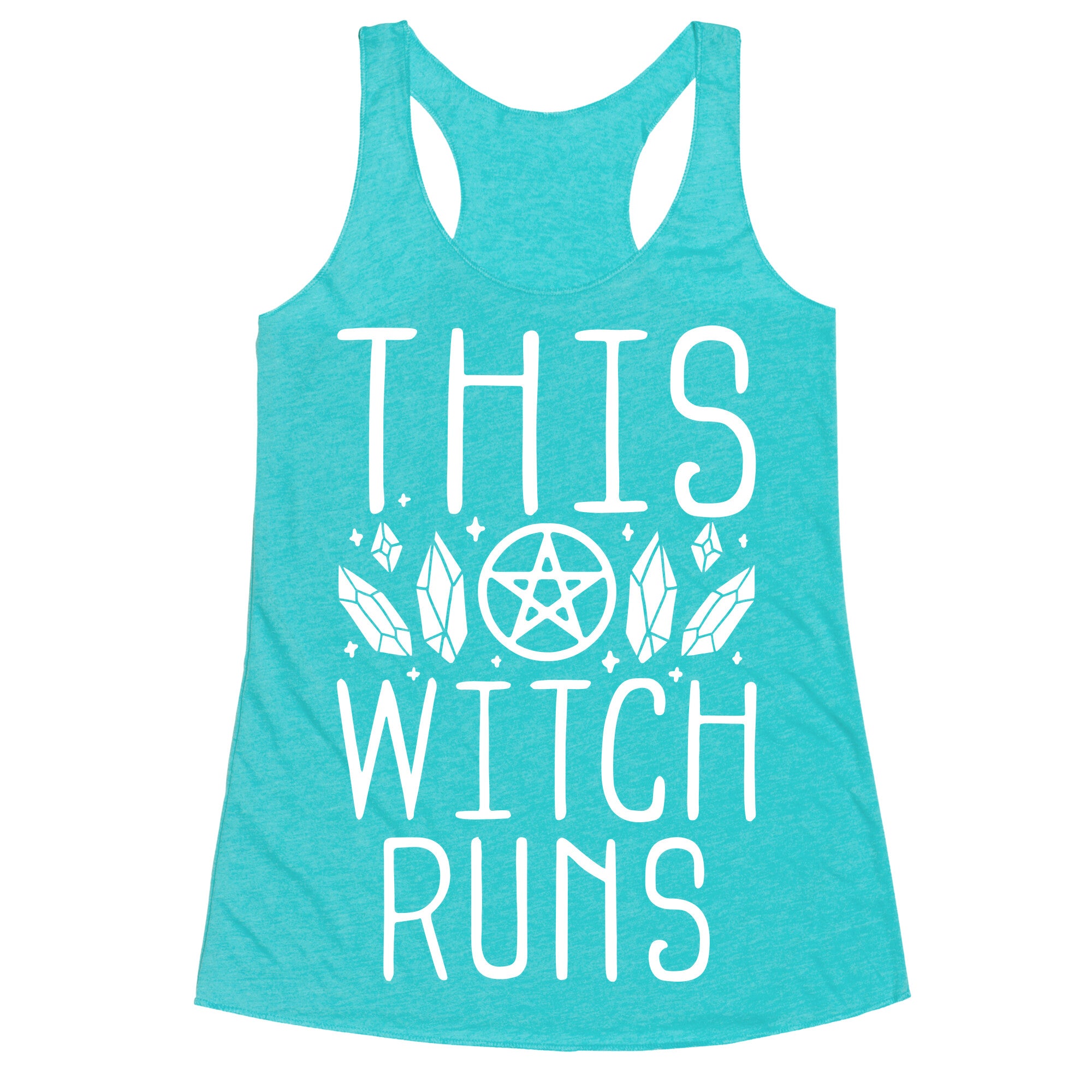 This Witch Runs Racerback Tank