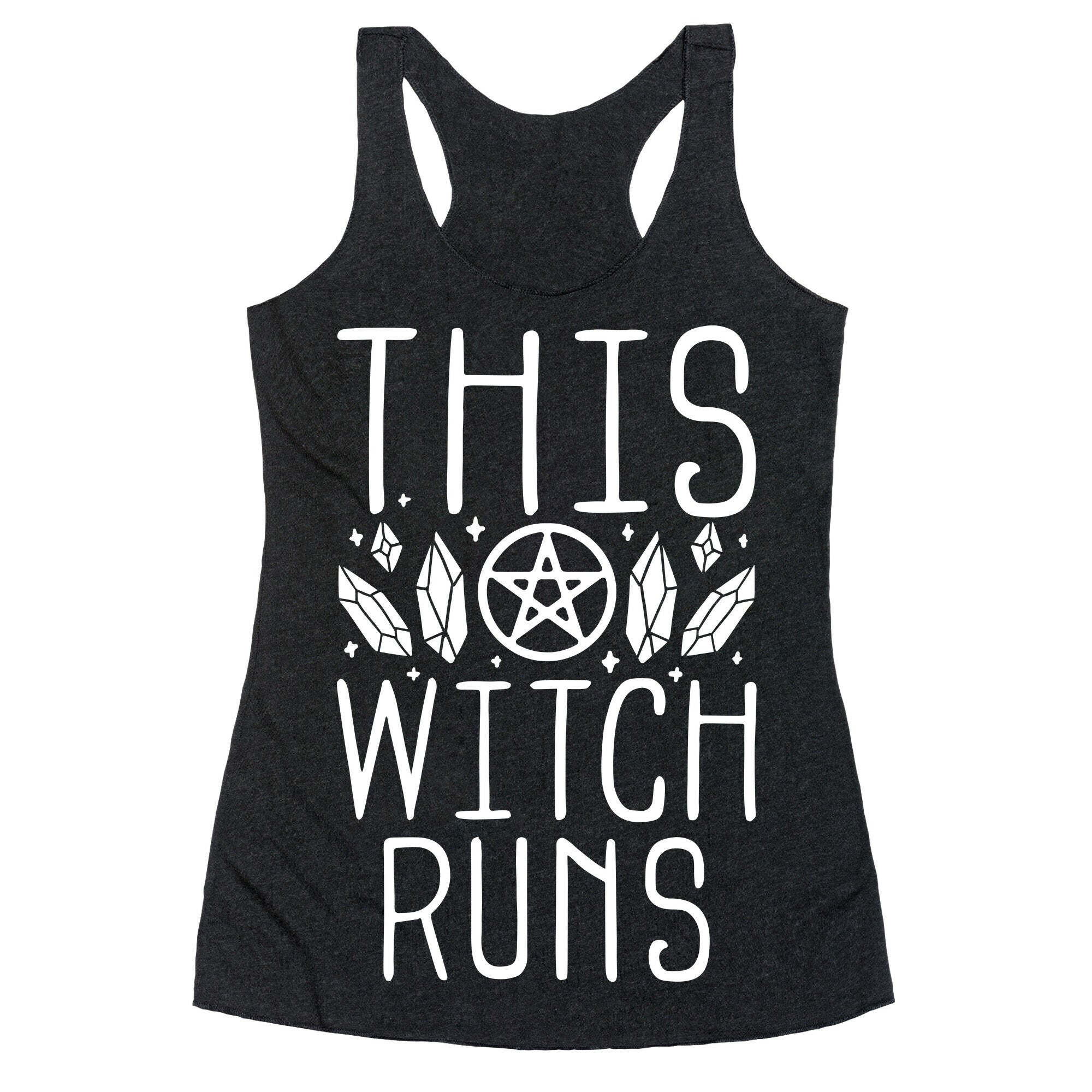 This Witch Runs Racerback Tank